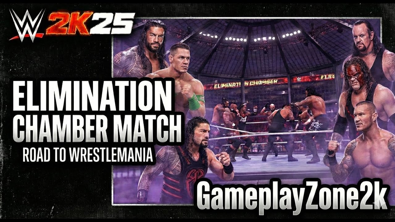 LEGENDS WAR! WWE 2K25 Elimination Chamber Full Match: Roman Reigns vs Undertaker vs Cena