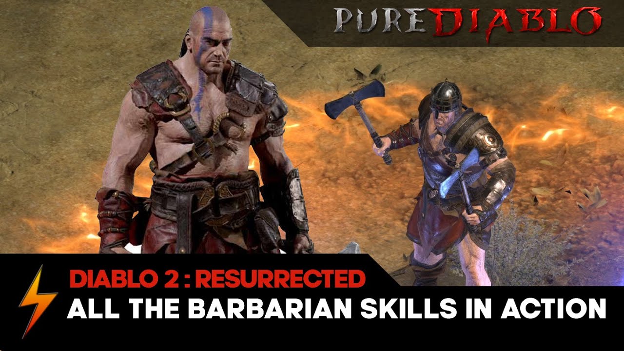 All Diablo 2 Resurrected Barbarian Skills in Action