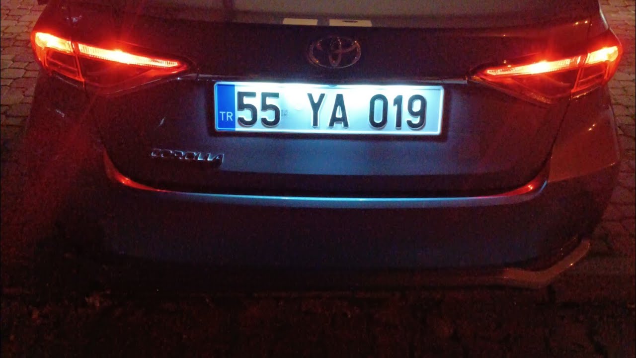 1.5 dream Corolla plaka aydınlatma değişimi