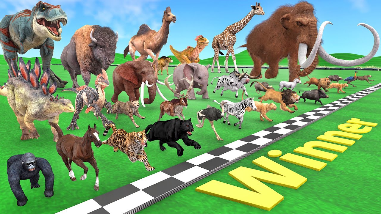 Big Race 30 Wild Animals, which is the fastest animal? Animal Revolt Battle Simulator