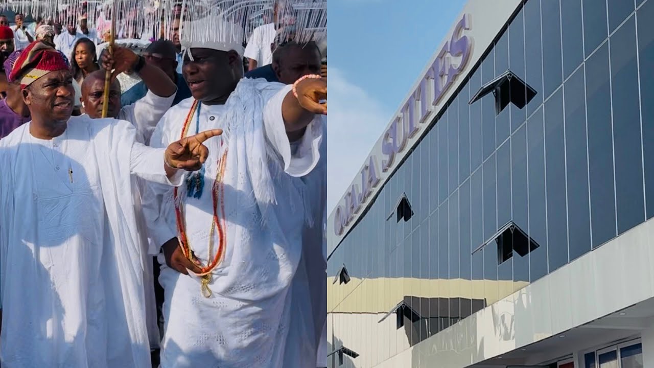 LAGOS STATE V.G OBAFEMI AMZAT SPOTTED AT OONI OF IFE NEW MANSION OJAJA CINEMAS/ SPAR
