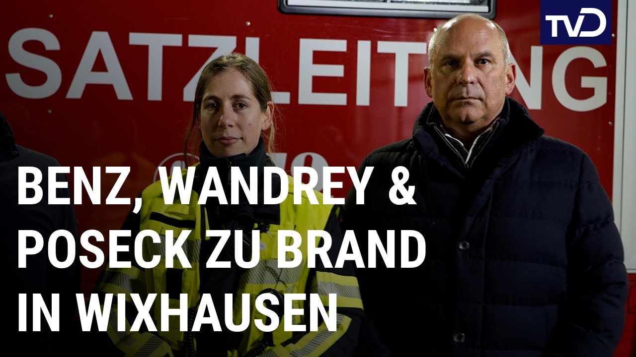 Pressekonferenz mit Innenminister Poseck zu GSI-Großbrand in Darmstadt-Wixhausen | TV Darmstadt
