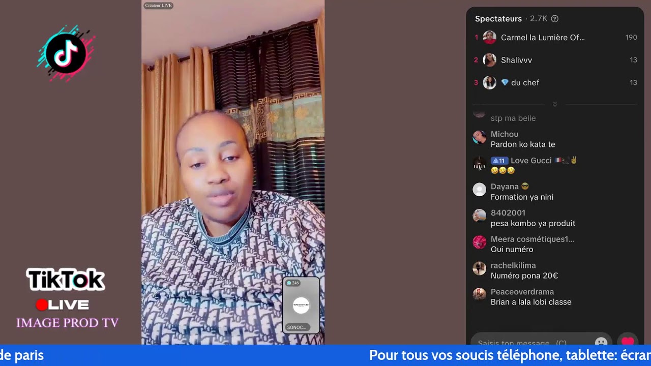 LIVE TIKTOK : SARAH TOLA