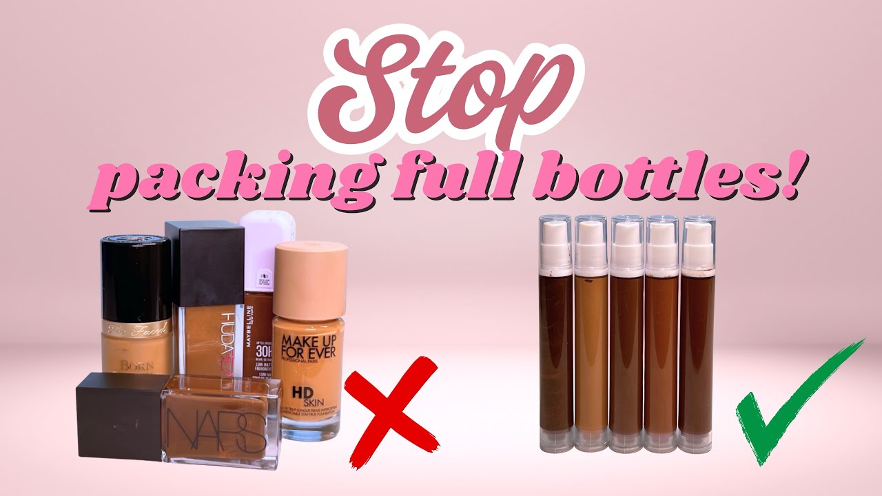 Stop Packing Full Bottles! Makeup Artist Kit Hack + Honest Review of Portable Foundation Containers