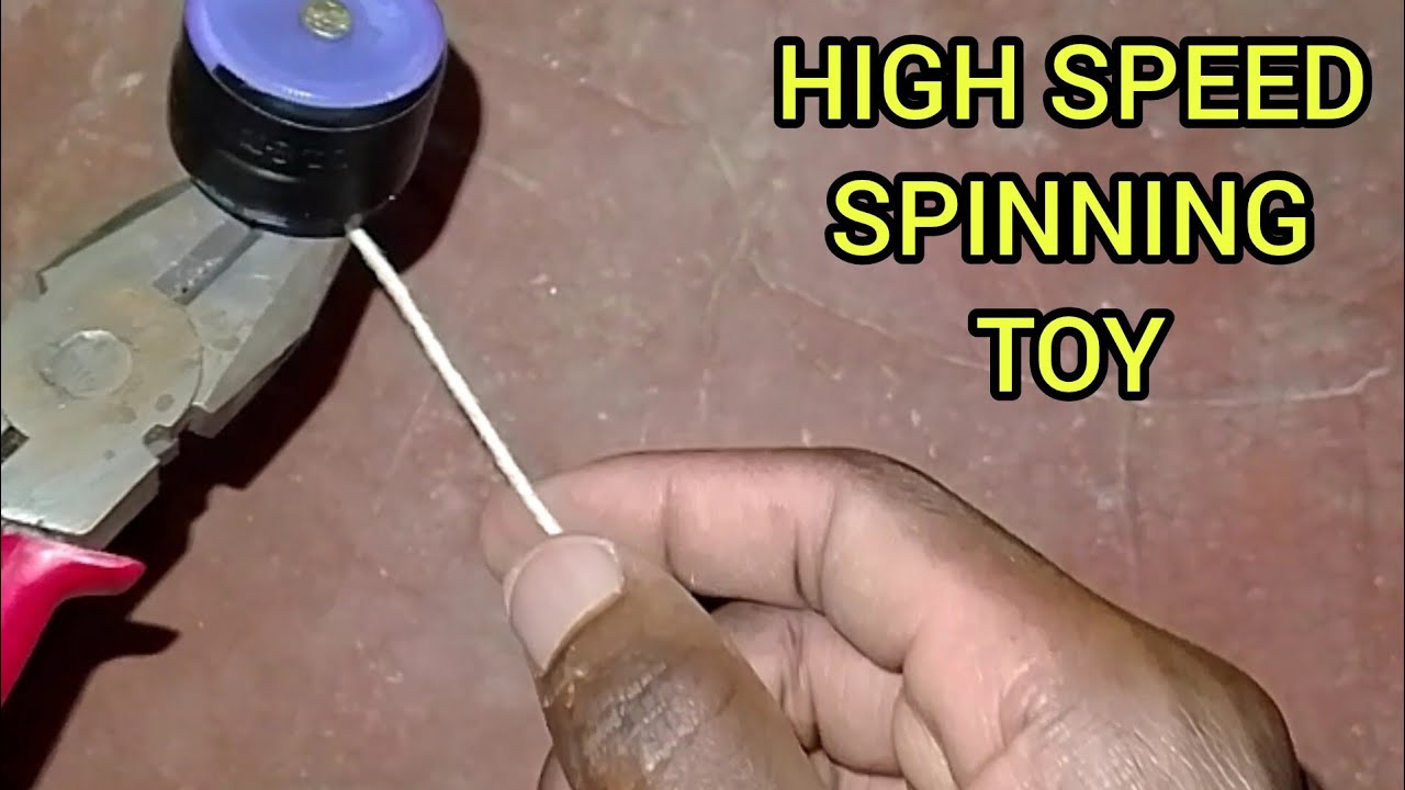 How to make high speed spinning top toy at home | Without Electricity
