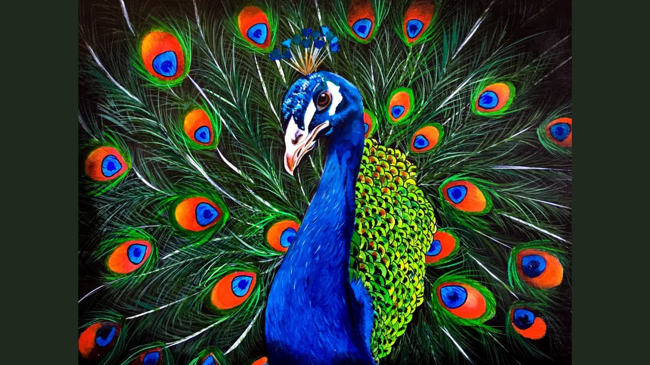 I Painted a PEACOCK with Acrylics and Here's What Happened!