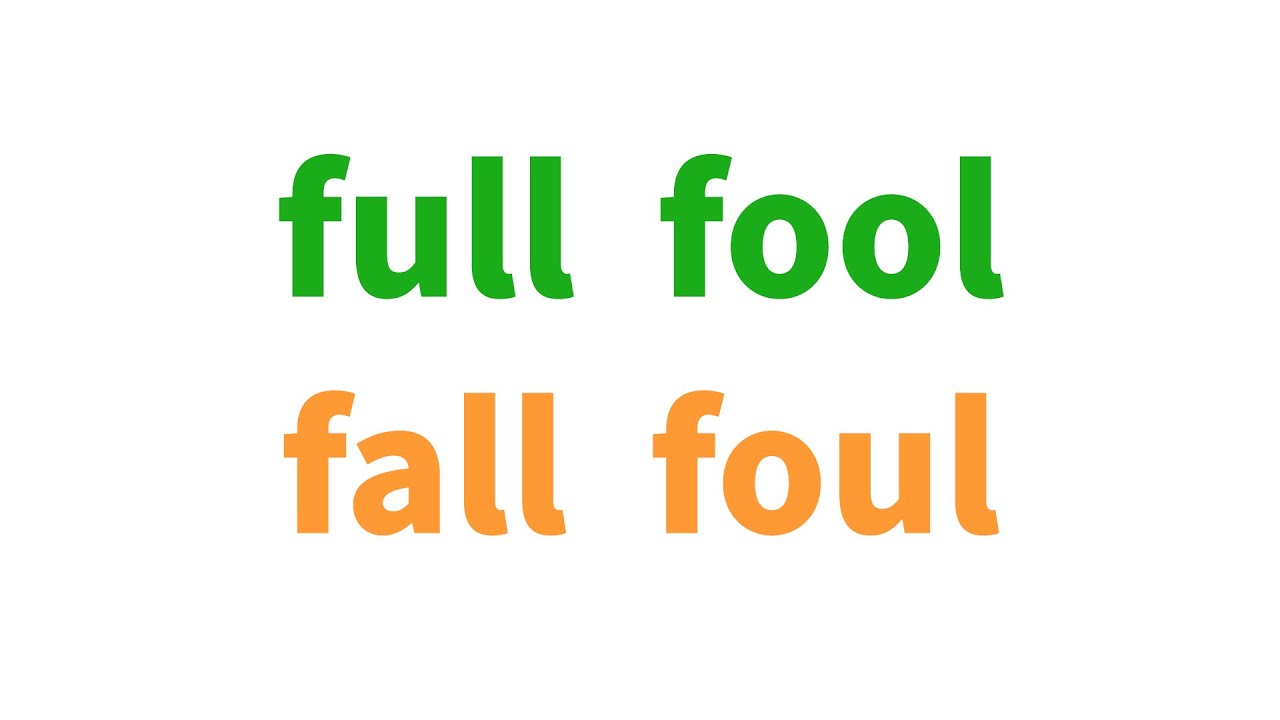 full fool fall foul 你能读准吗？