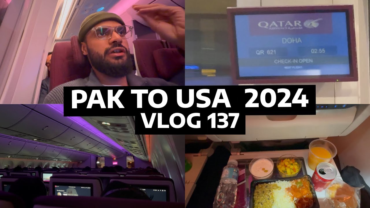 🇺🇸 🇵🇰 -  Pakistan to USA - QATAR AIRLINES Lahore To Doha QR 621 -137