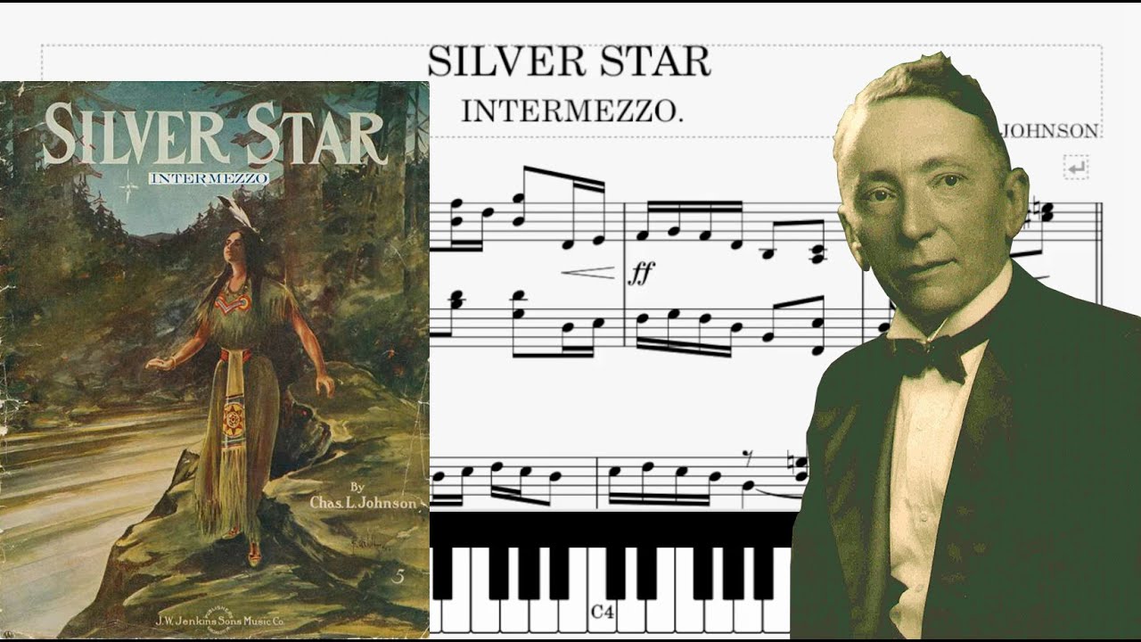 Silver Star (1910) Ragtime - Piano - Charles Leslie Johnson (Sheets Piano - Tutorial score)