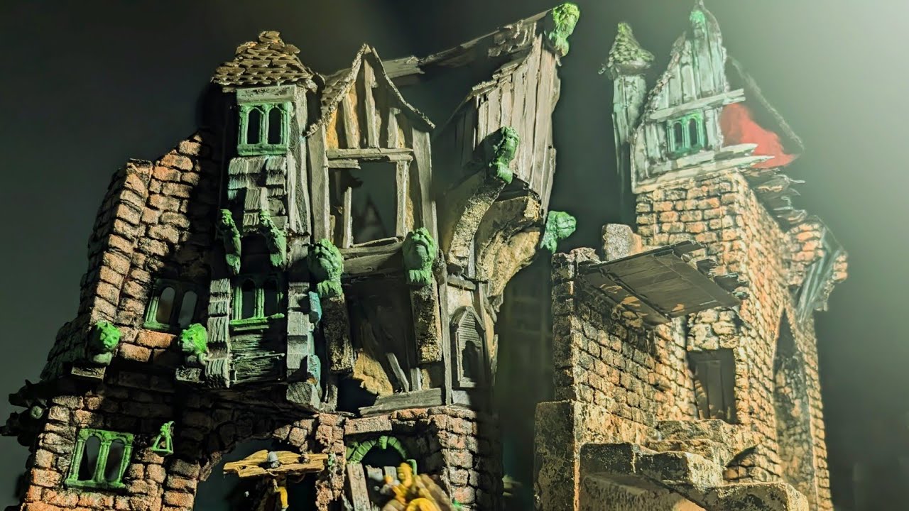 MORDHEIM Townhouses - Warhammer Old World Terrain Tutorial - D&D, Frostgrave, Warcry
