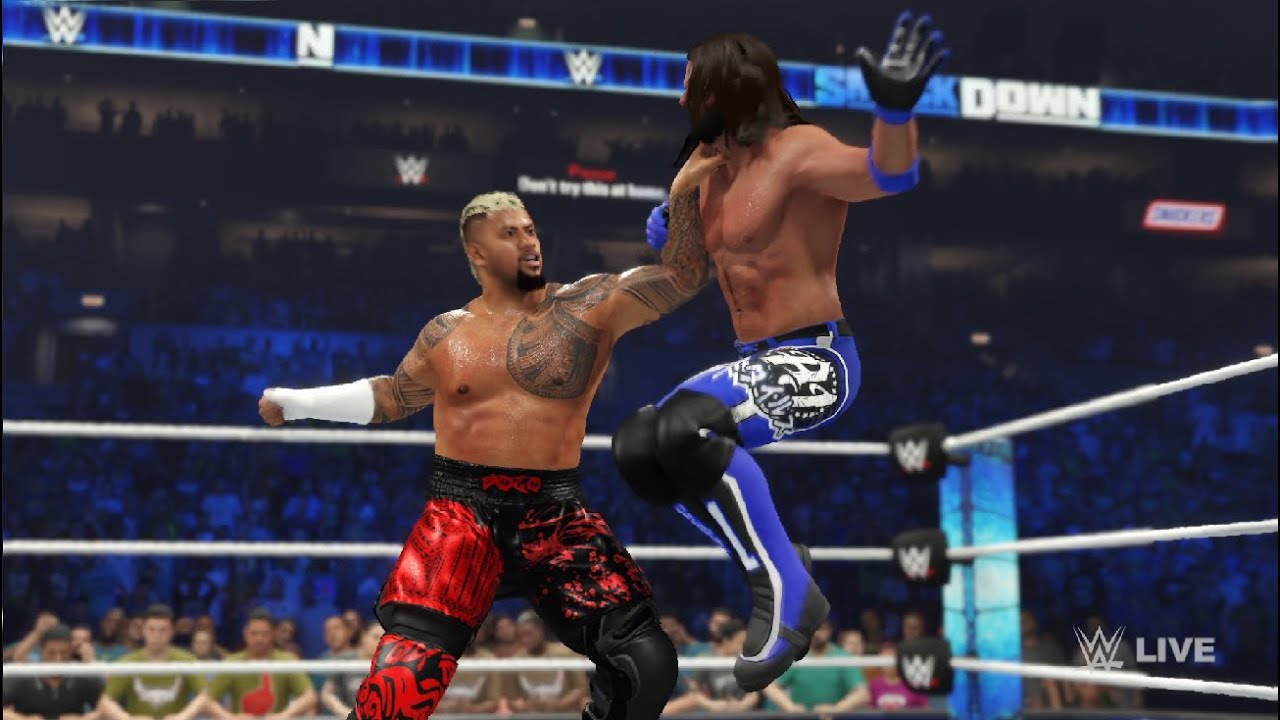 WWE 2K23 AJ Styles vs. Solo Sikoa SmackDown Sept 1 2023