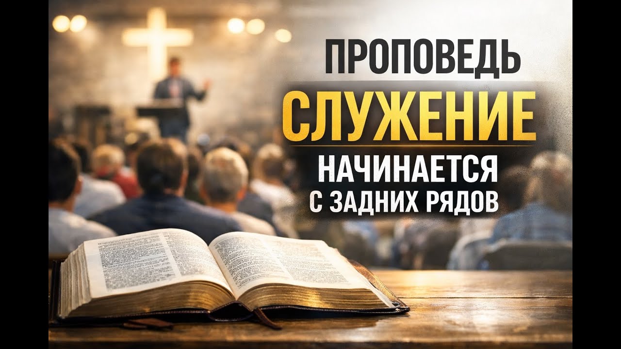 проповедь служение начинается с задних рядов