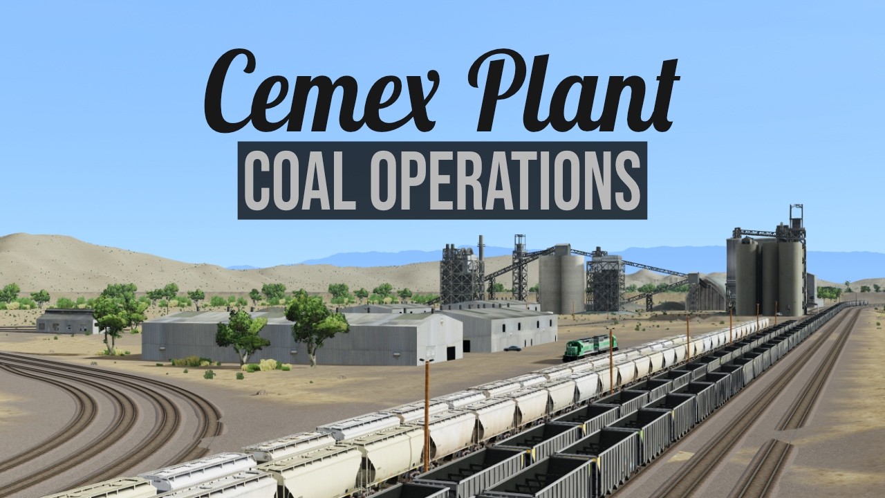 Cemex Cement: Unloading Coal at the Plant in Victorville, CA - Cajon Sub - Run 8 Train Simulator