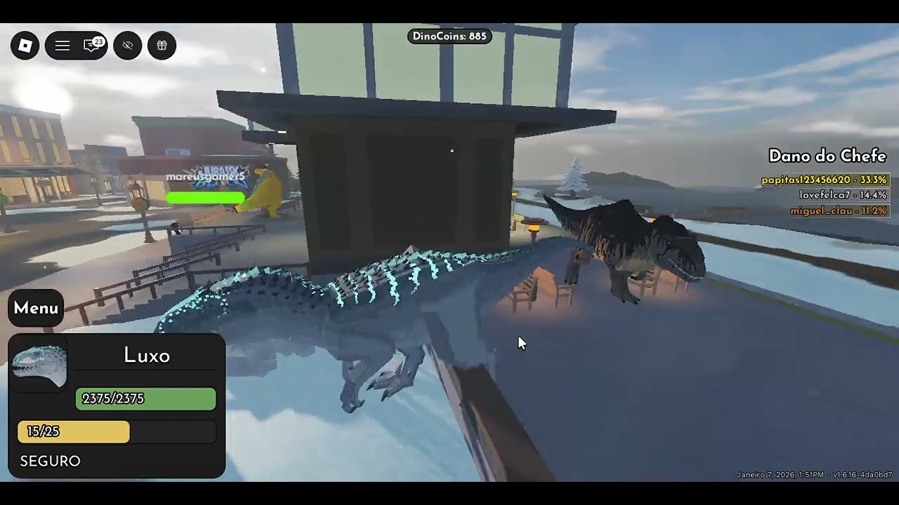 jogei como um indominus rex no jurassic block