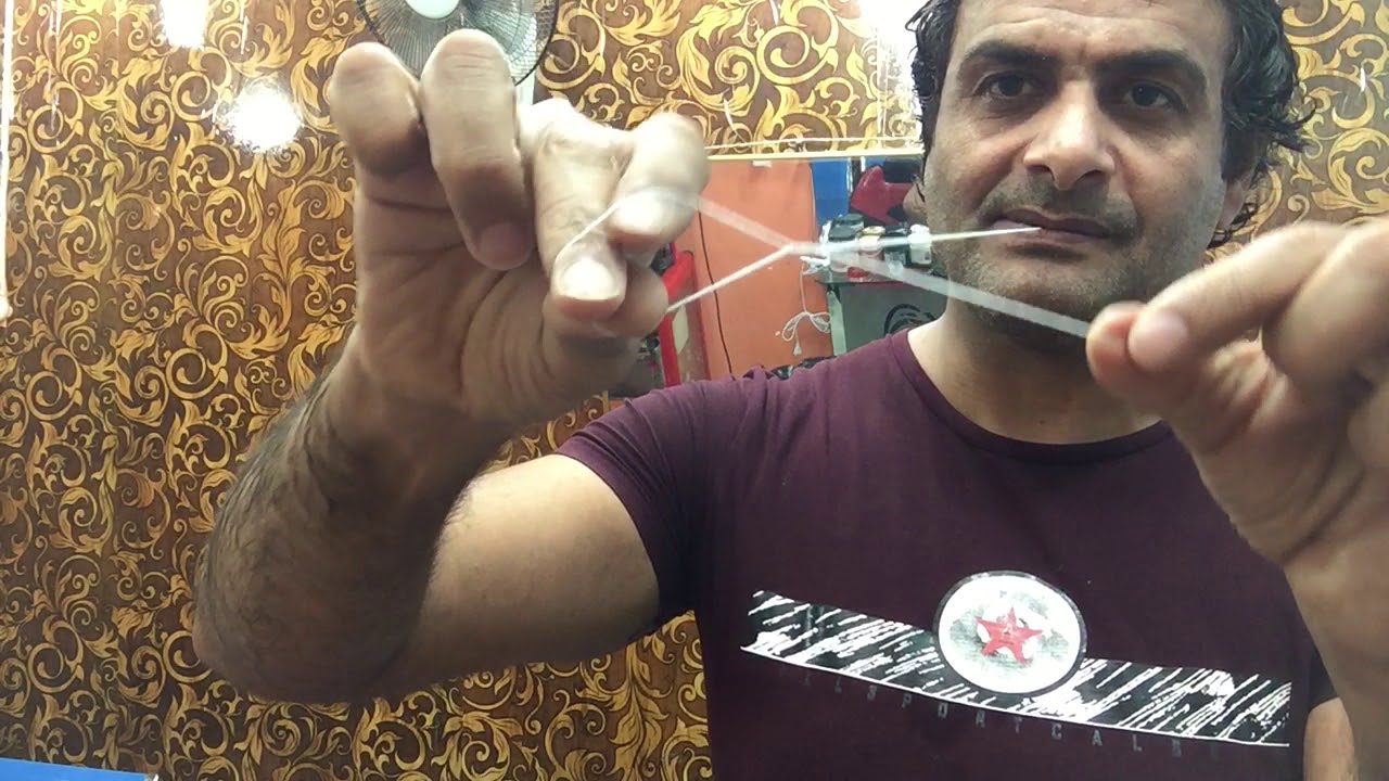 تعليم الحلاقه من علي العراقي \تعلم كيف تستخدم الخيط  بل فم لتخلص من الشعر الوجه