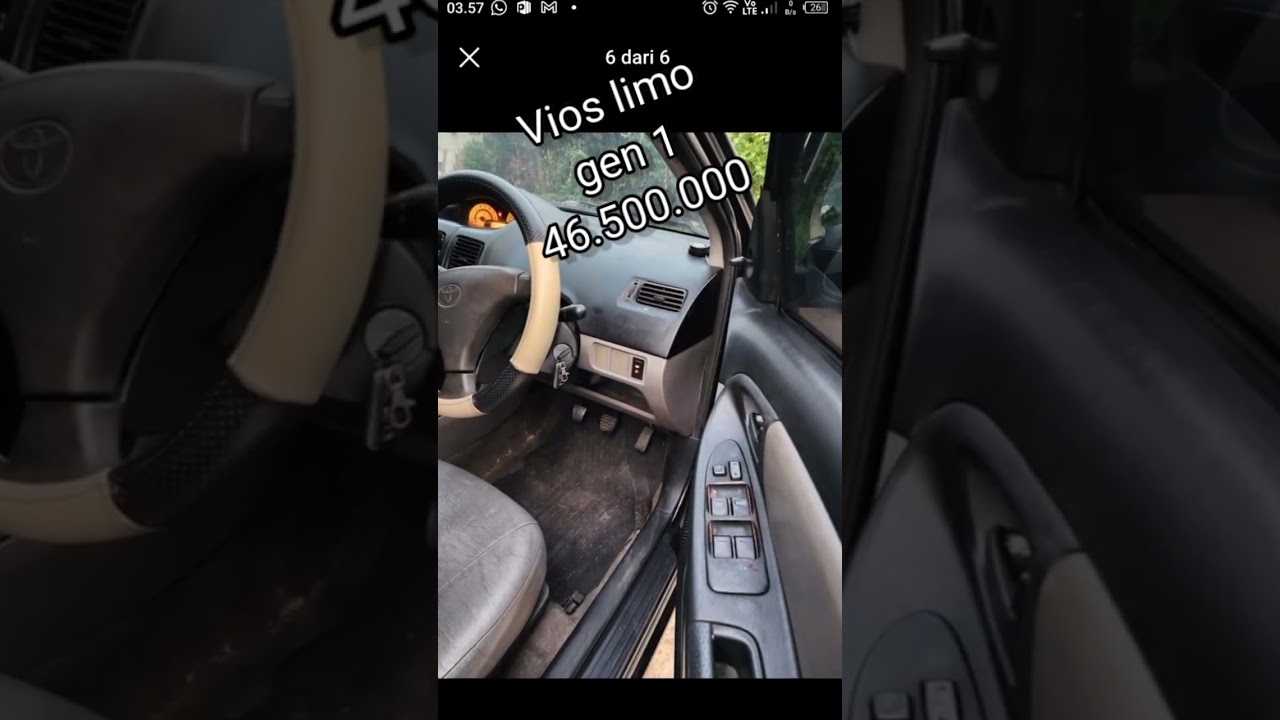 Cikini ke gondangdia. Vios limo gen 1 tahun 2005 harga 46 jutaan