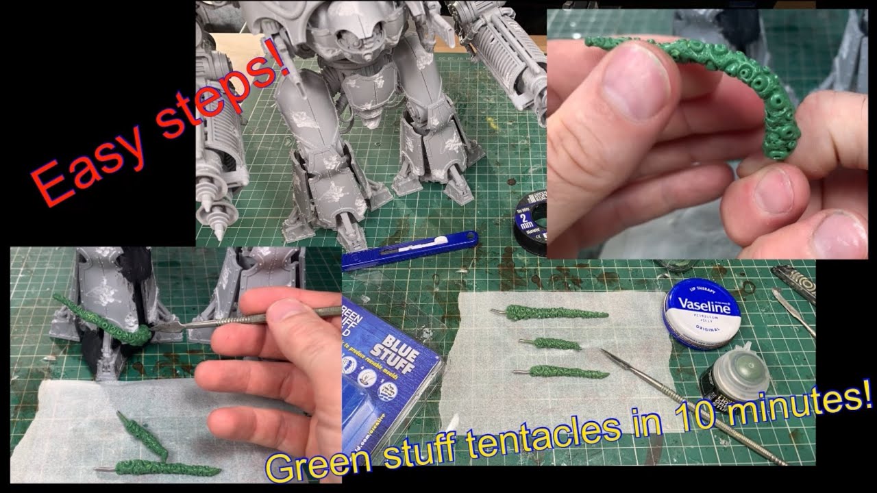 tentacles! super easy green stuff sculpting for warhammer 40k conversions | great for death guard