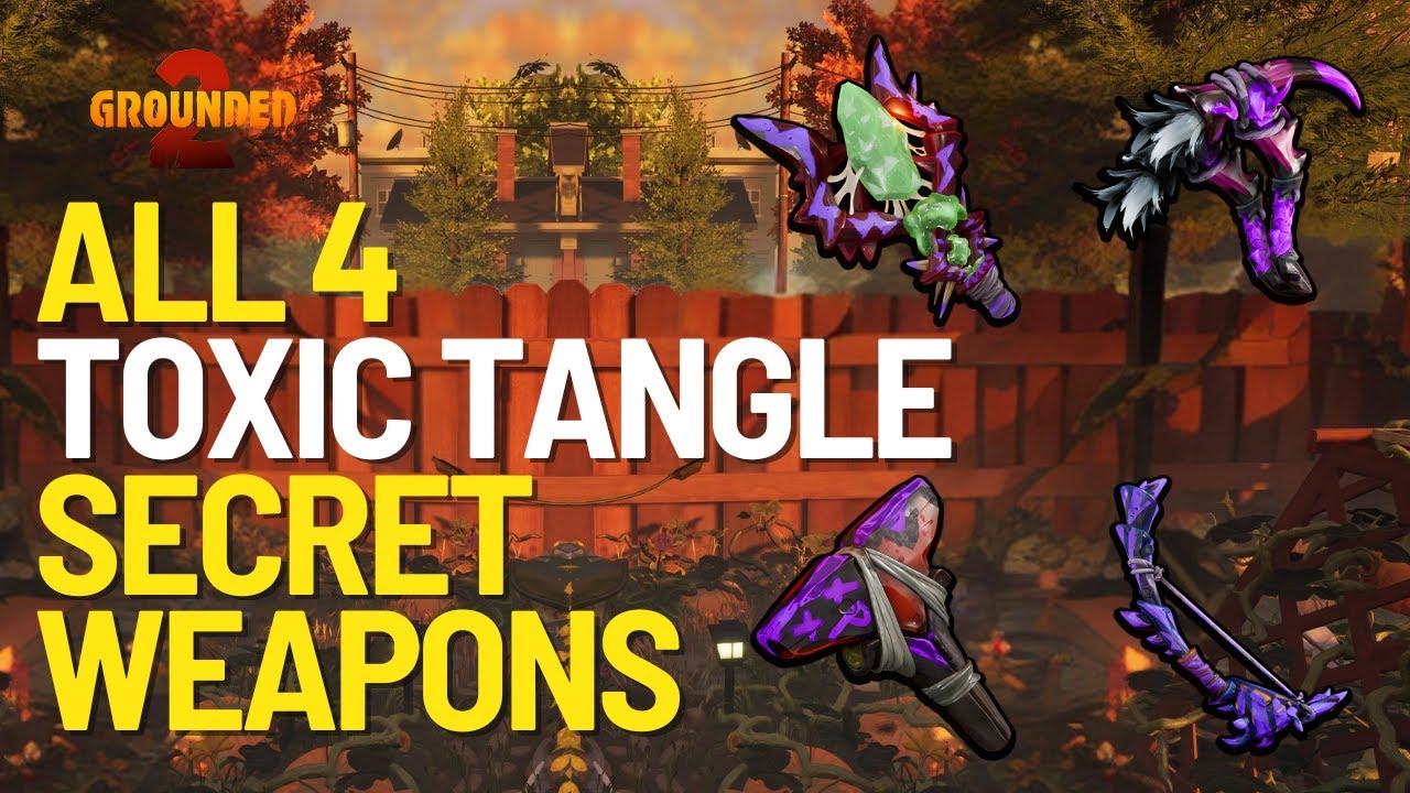 Все 4 секретных оружия из Toxic Tangle в Grounded 2 (обновление Toxic Tangle)