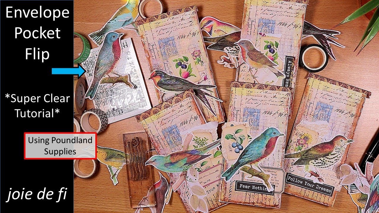 ENVELOPE POCKET FLIP ⭐ Vintage Ephemera Tutorial
