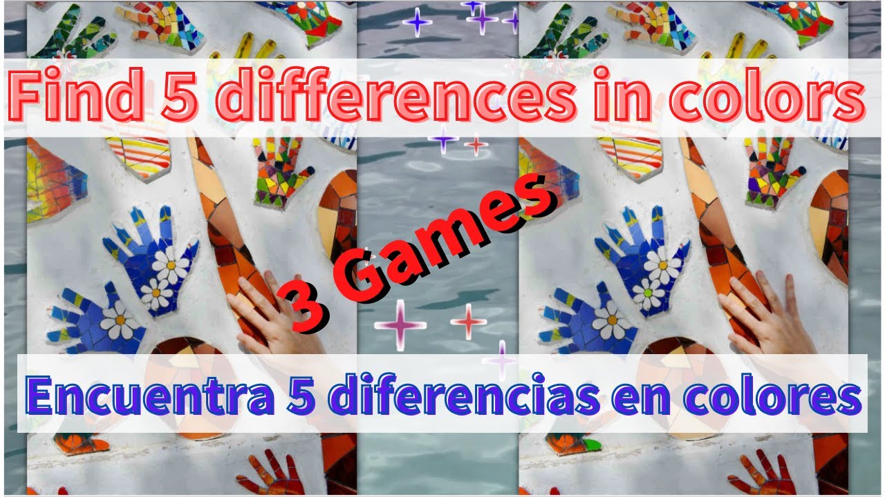 Find 5 differences in colors - Encuentra 5 diferencias en colores