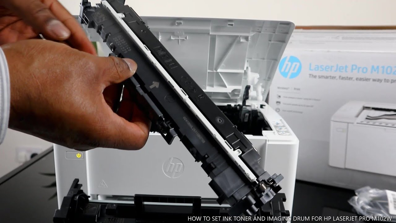 КАК УСТАНОВИТЬ ТОНЕР И БАРАБАН ПЕРЕДАЧИ ИЗОБРАЖЕНИЙ ДЛЯ HP LASERJET PRO M102W