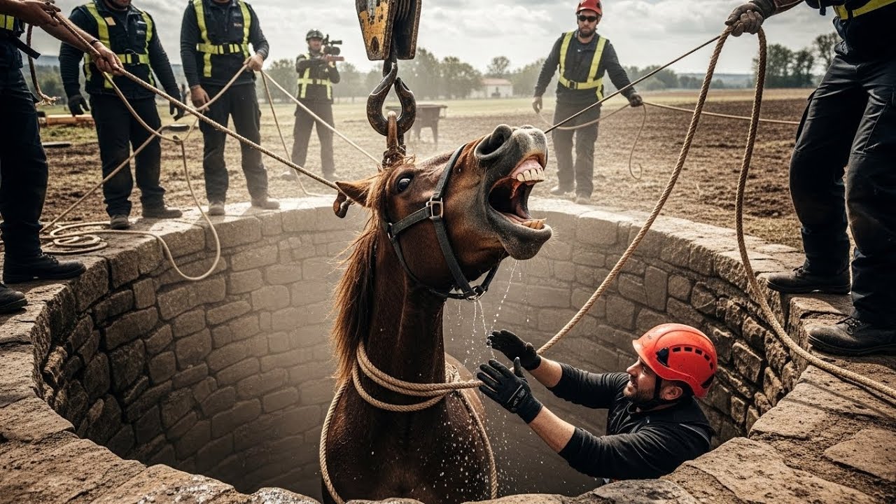 Animal Rescue Compilation | Horse Trapped in a Deep Well – Incredible Rescue 🐎