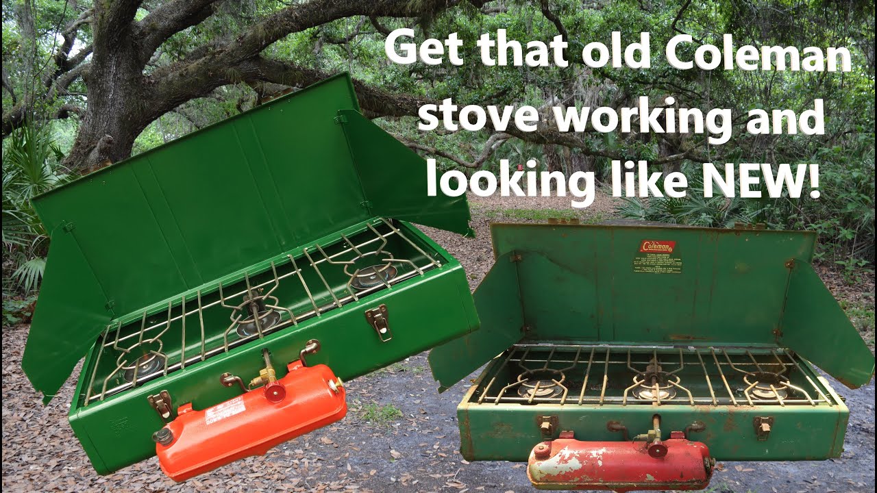 Coleman camp stove 426D 3 burner white gas refurbish, renew, refresh, and rebuild.
