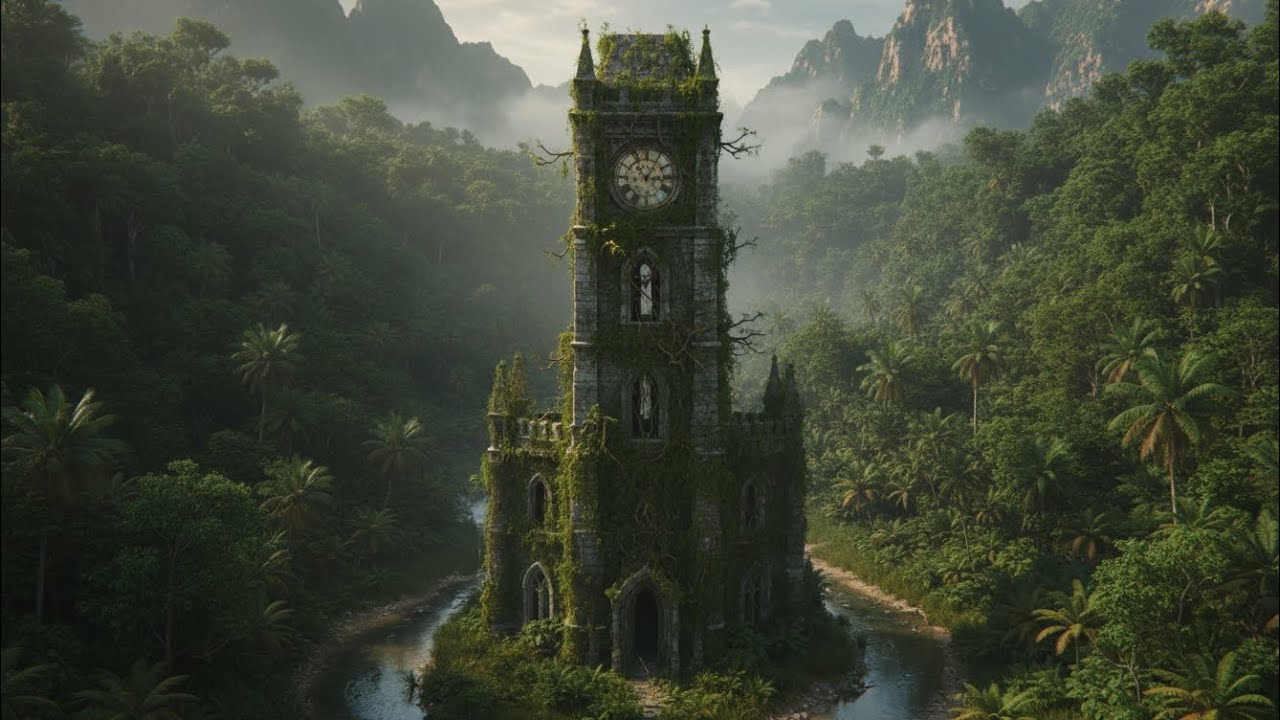 I Built a Secret Luxury Home Inside a GiantClock Tower Mechanism Alone (Silent ASMR)