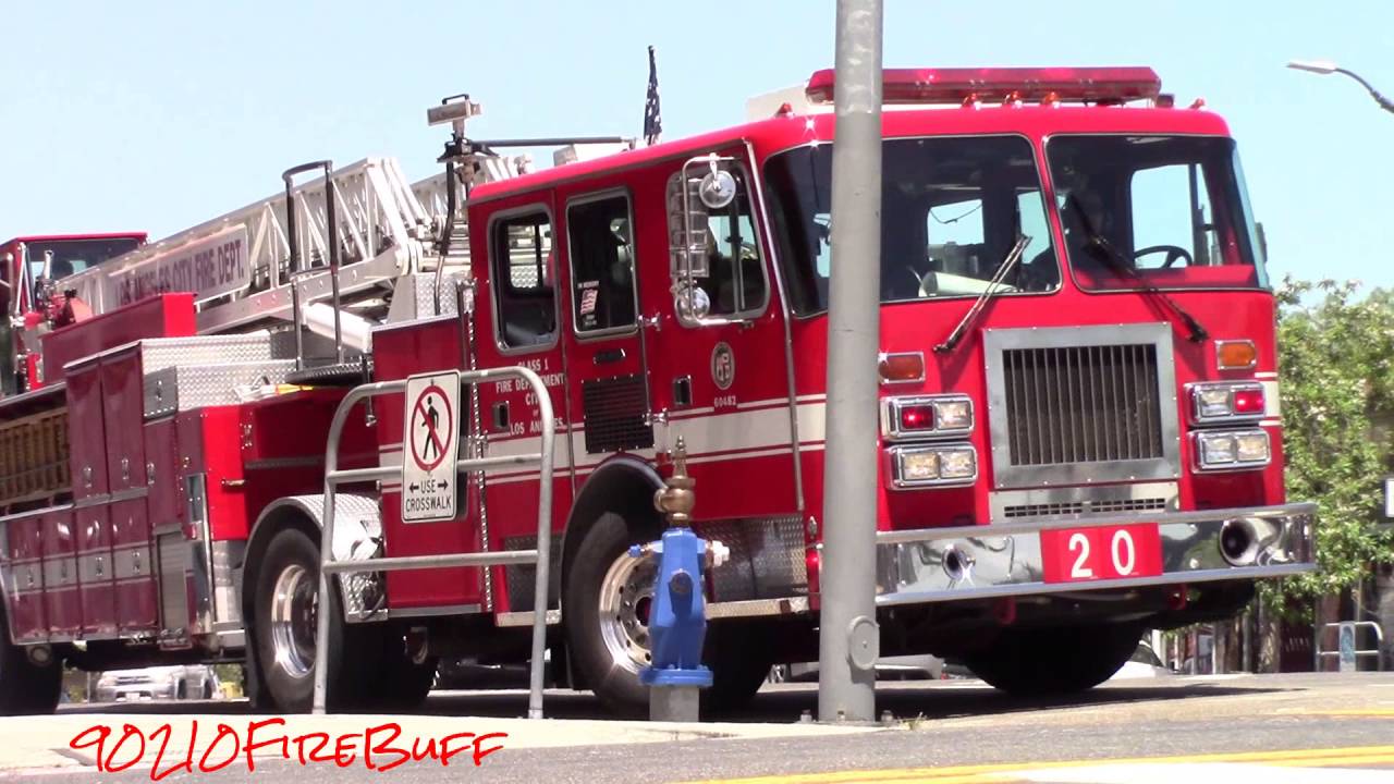 LAFD Truck 20 (spare) Returning to Station 20
