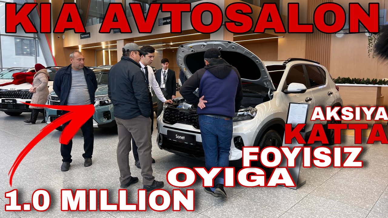KIA avtosalon narxlari 2025 bolib to&rsquo;lash 1 yildan 5 yilgacha imkoniyati mana qulaylik