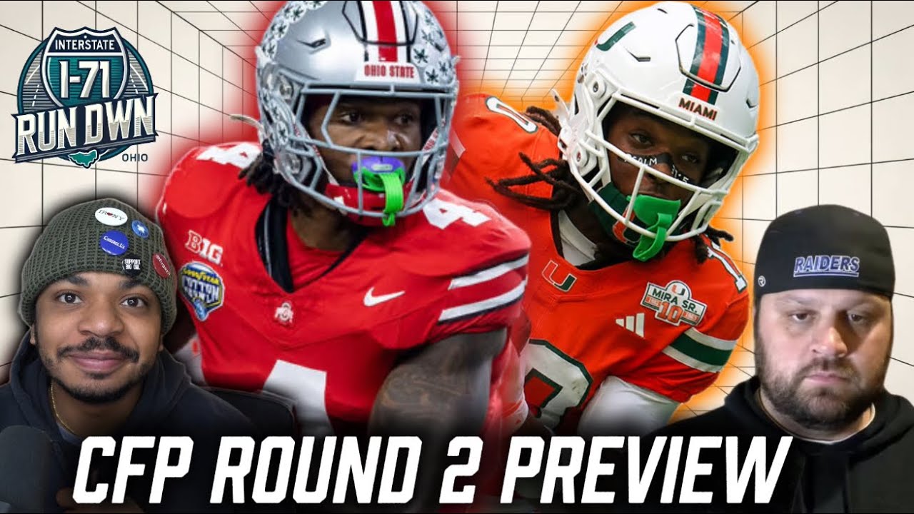 CFP Round 2 Preview: OSU vs Miami, Indiana vs Bama & More | i71 Rundown