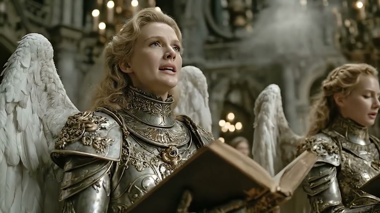 Celestial Angel on the Golden Throne | Heavenly Fantasy Cinematic