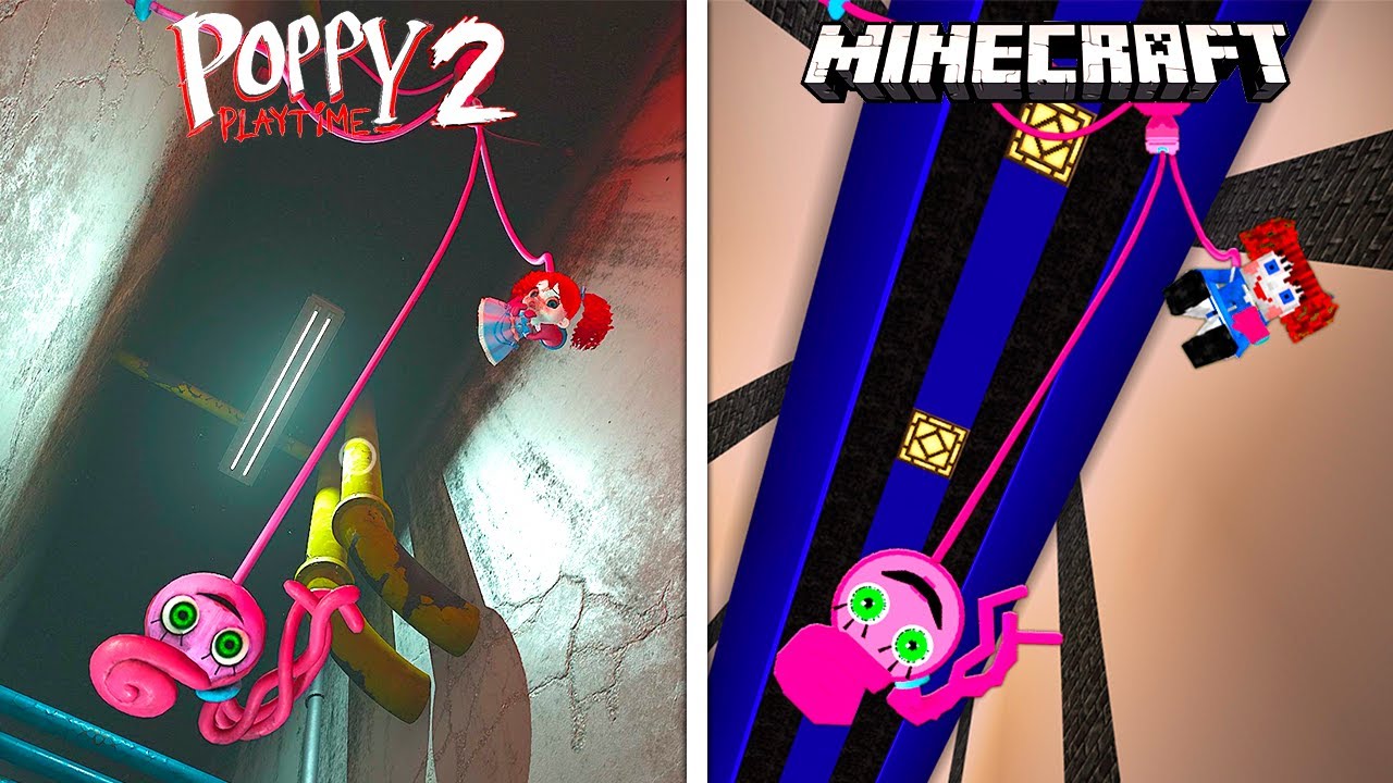 MINECRAFT Mommy Long Legs VS Poppy Playtime 2 | ORIGINAL VS MINECRAFT