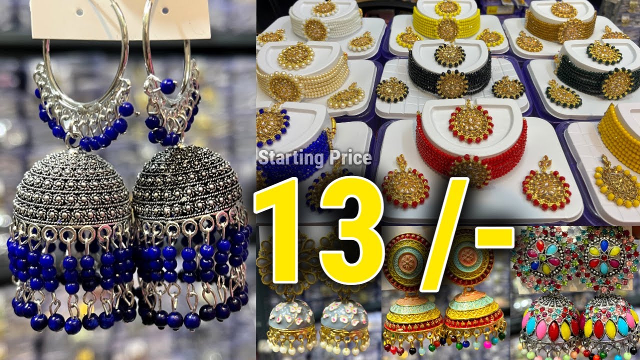 Wholesale Price Earrings & Choker Collection in Kolkata Canning Street | Mughal Jewellers