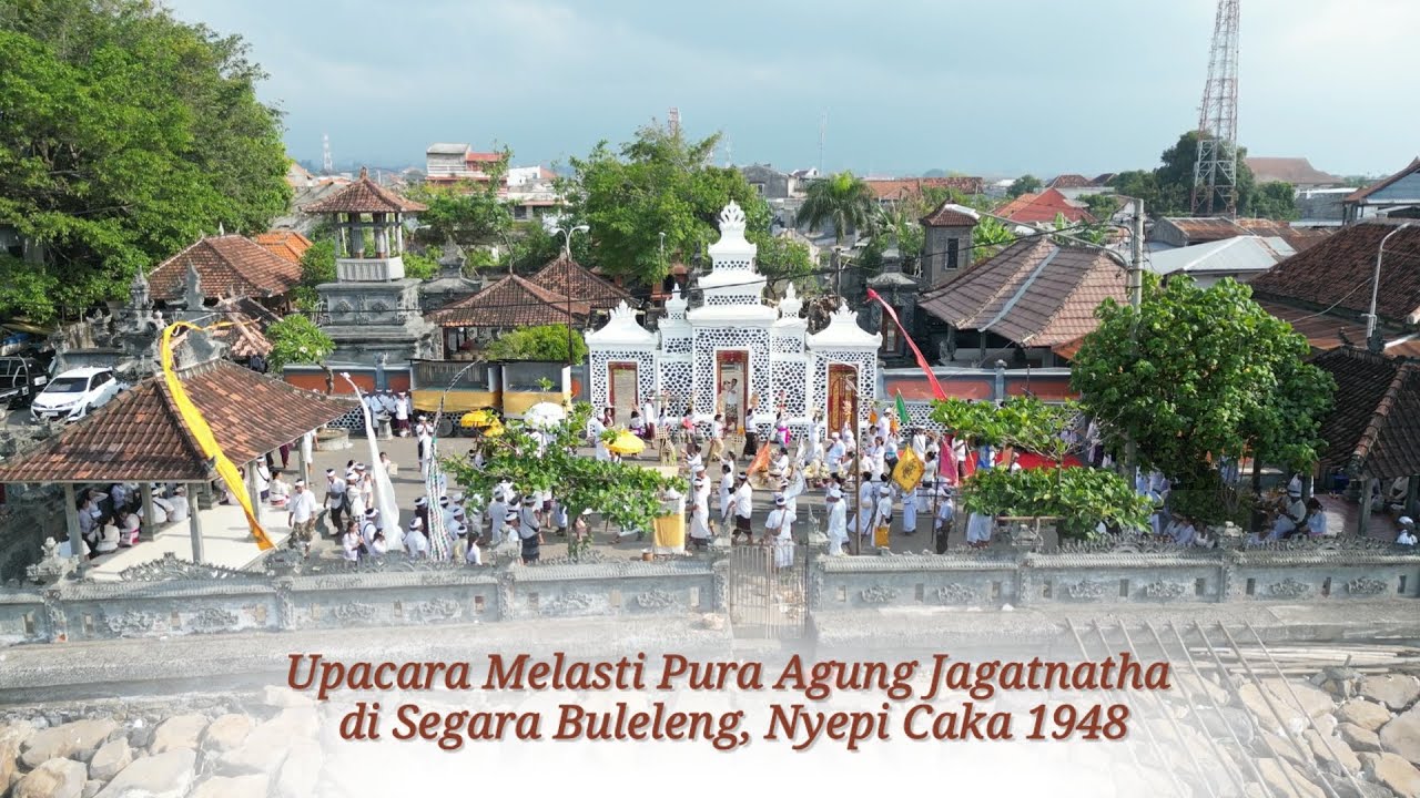 Upacara Melasti Pura Agung Jagatnatha di Segara Buleleng, Nyepi Caka 1948