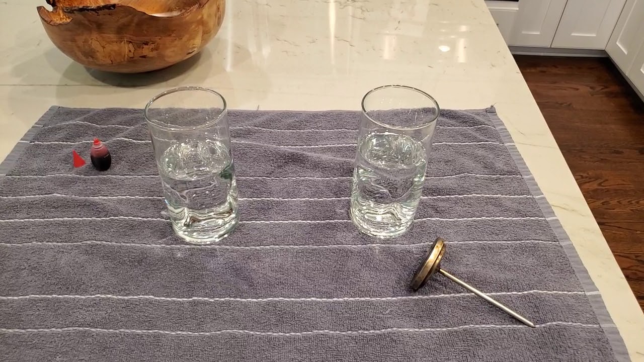 Adding food coloring to water