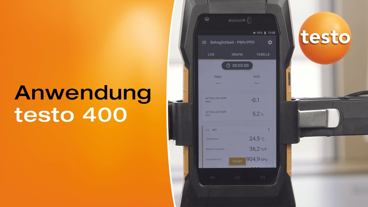 Anwendungsvideo testo 400 &ndash; Behaglichkeit mit IAQ