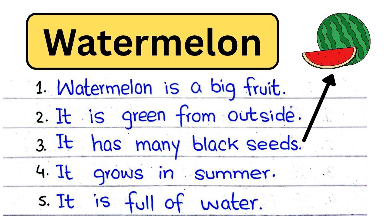 10 lines on watermelon /10 lines watermelon/watermelon par 10 line /write 10 lines about watermelon 