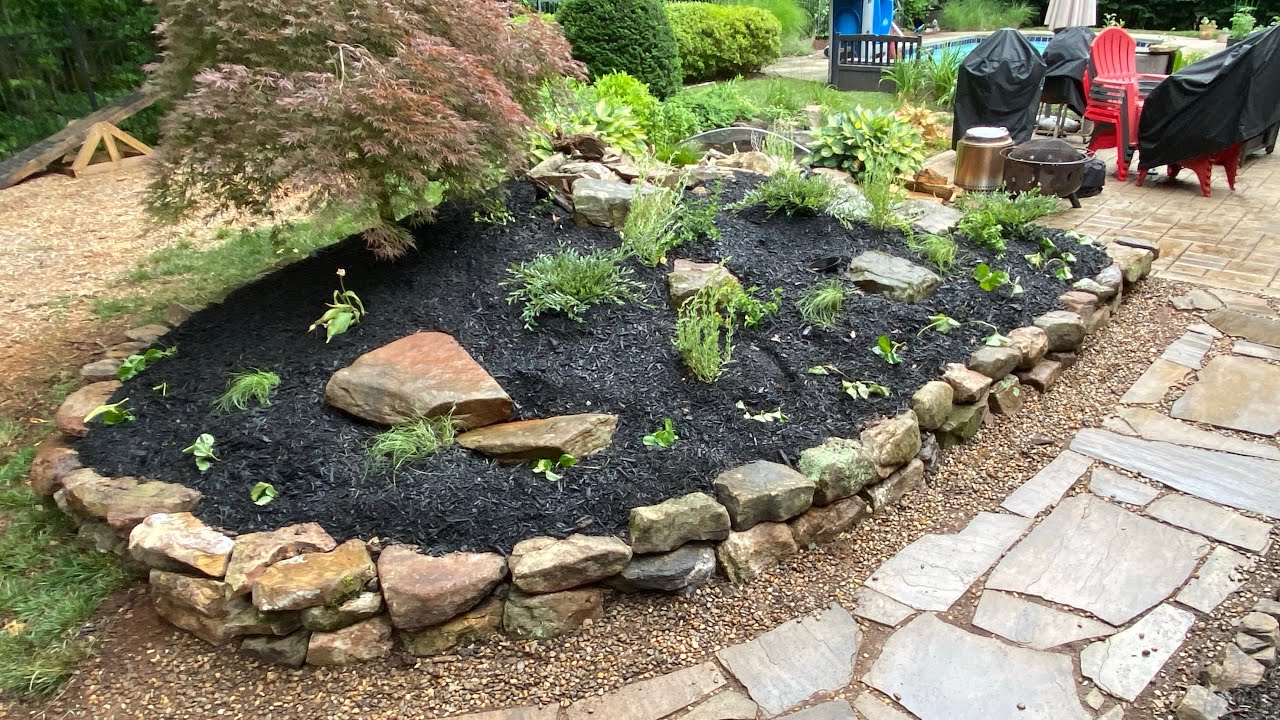 How to Build a Short STONE WALL and STOP Erosion
