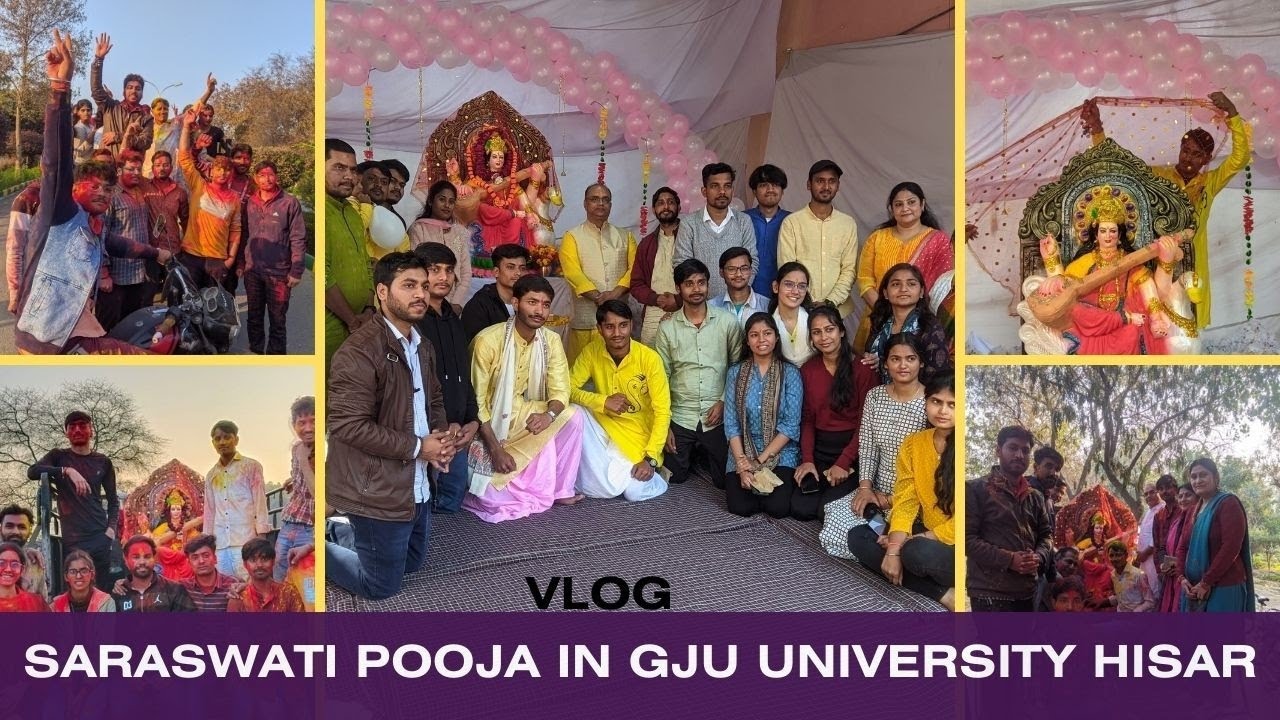 Maa Saraswati Pooja vlog in Gju university Hisar @rockstar_rohit #vlog #sraswatipuja