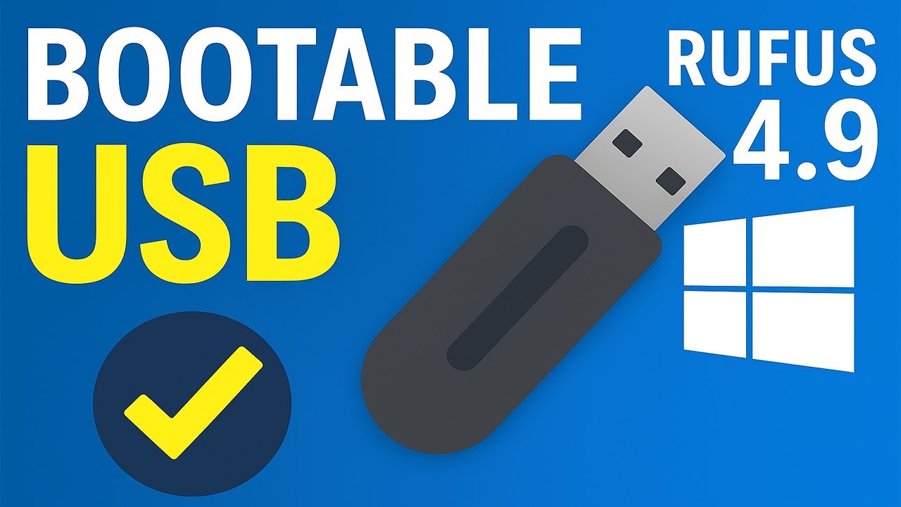 How to Download Rufus 4.9 & Create Windows 10 Bootable USB 2025 🖥️  Step by Step Guide