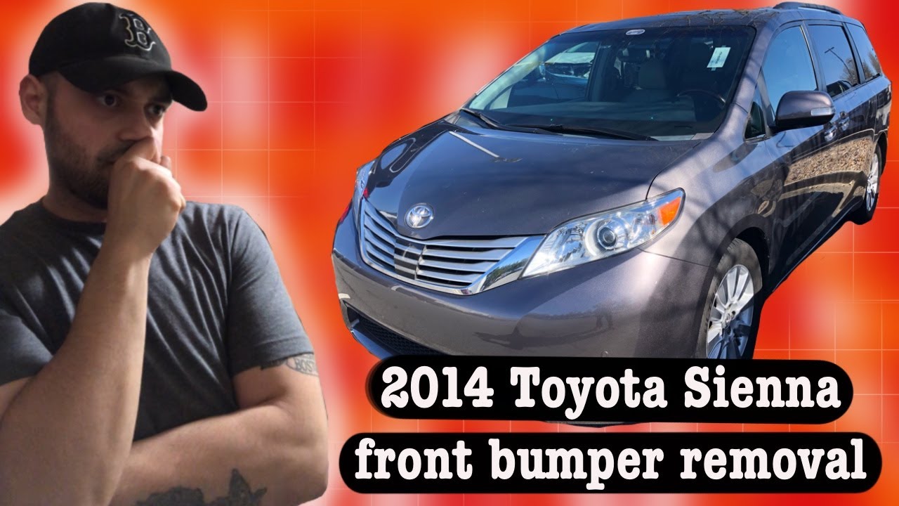 Снятие переднего бампера Toyota Sienna 2014 года