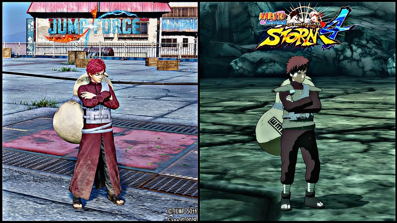 Gaara Comparison | Jump Force vs Naruto Ultimate Ninja Storm 4