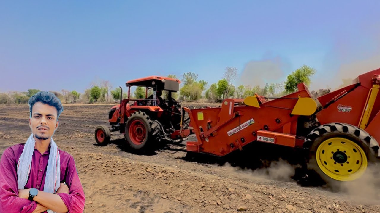 फ़त्तर बीनने वाली मासिन टैक्टर वाली भाटे वाली bolder mashine#bolder #machine #farming #boldering
