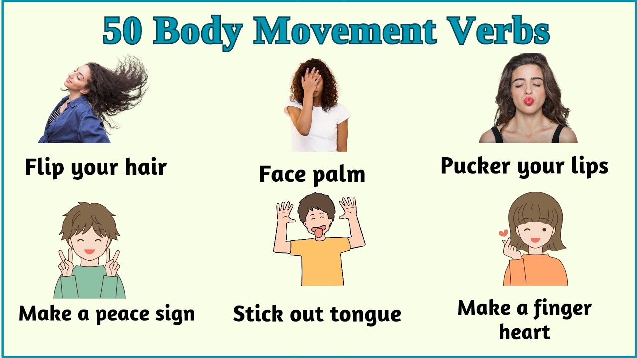 Theme 27:  Super Common Body Movement Expressions & Verbs #actionverbs