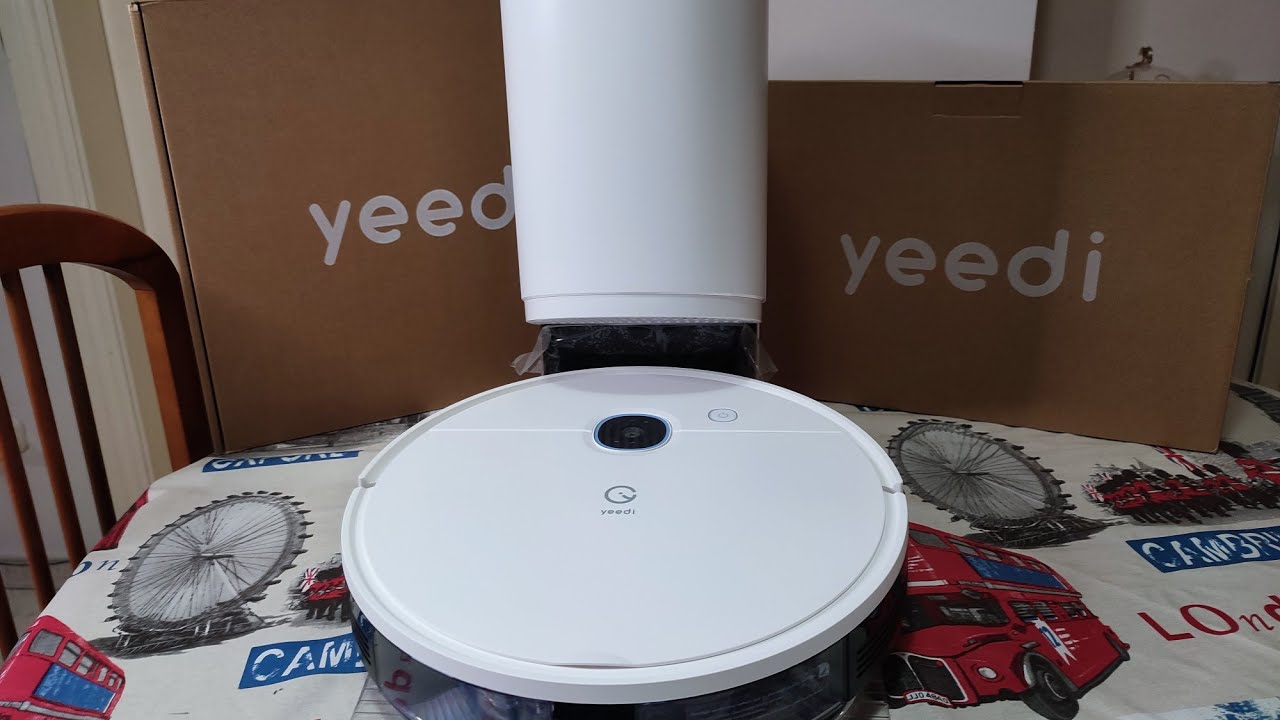 Yeedi vac station.Robot aspiradora,Barré,friega aspira,con estacion de vaciado auto #yeedi#amazon