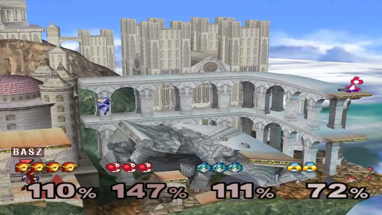 Super Smash Bros Melee (GCN) Special Request #78 - Link and Yoshi VS Peach and Zelda