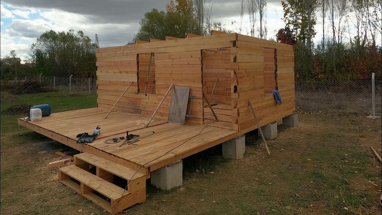Ahşap ev inşa ediyoruz 5. Bl. | Çatı montajı | DİY | Building a Wooden house | Tiny house