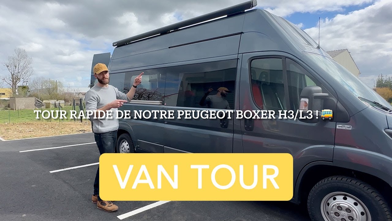 Visite de notre fourgon PEUGEOT BOXER H3L3 avec un ENORMEEE LIT - VAN TOUR VASP