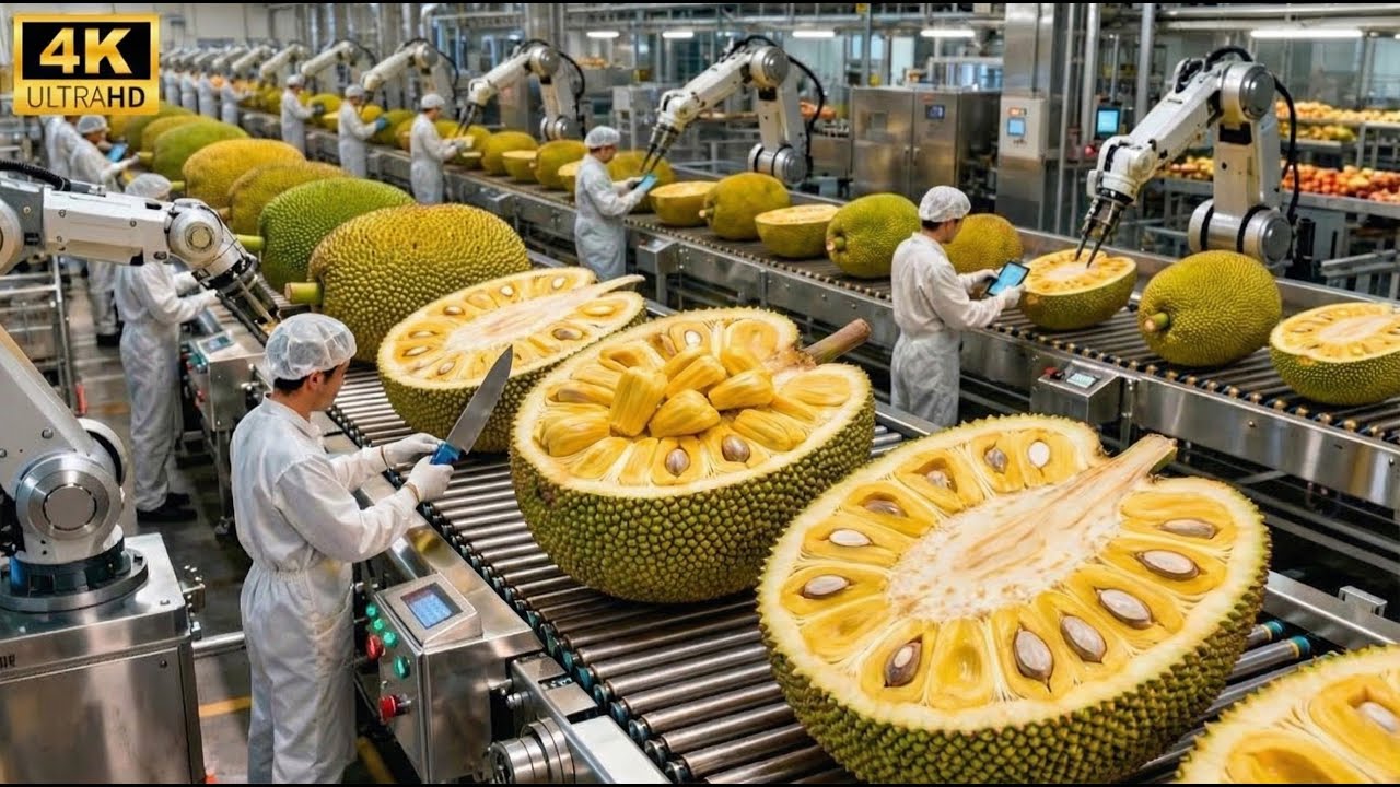 Inside a Modern Jackfruit Factory: From Whole Jackfruits to Ready-to-Eat Fruit Packs (Full Process)